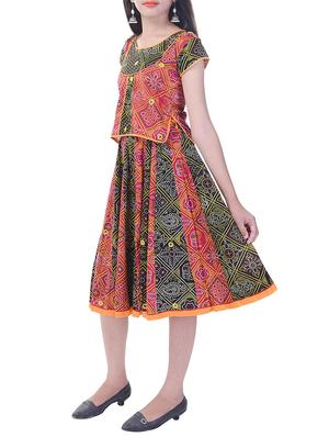 blue and black cotton skirt set - 14429048 - Standard Image - 2