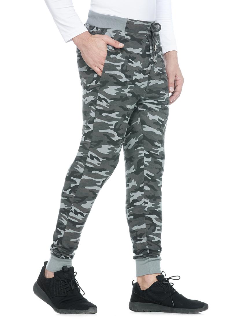 multi cotton full length track pant - 14430846 - Zoom Image - 2