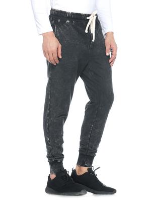 black cotton full length track pant - 14430847 - Standard Image - 2