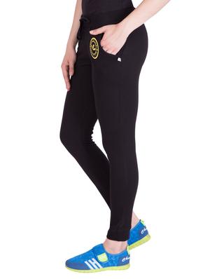 black cotton track pants - 14432410 - Standard Image - 2