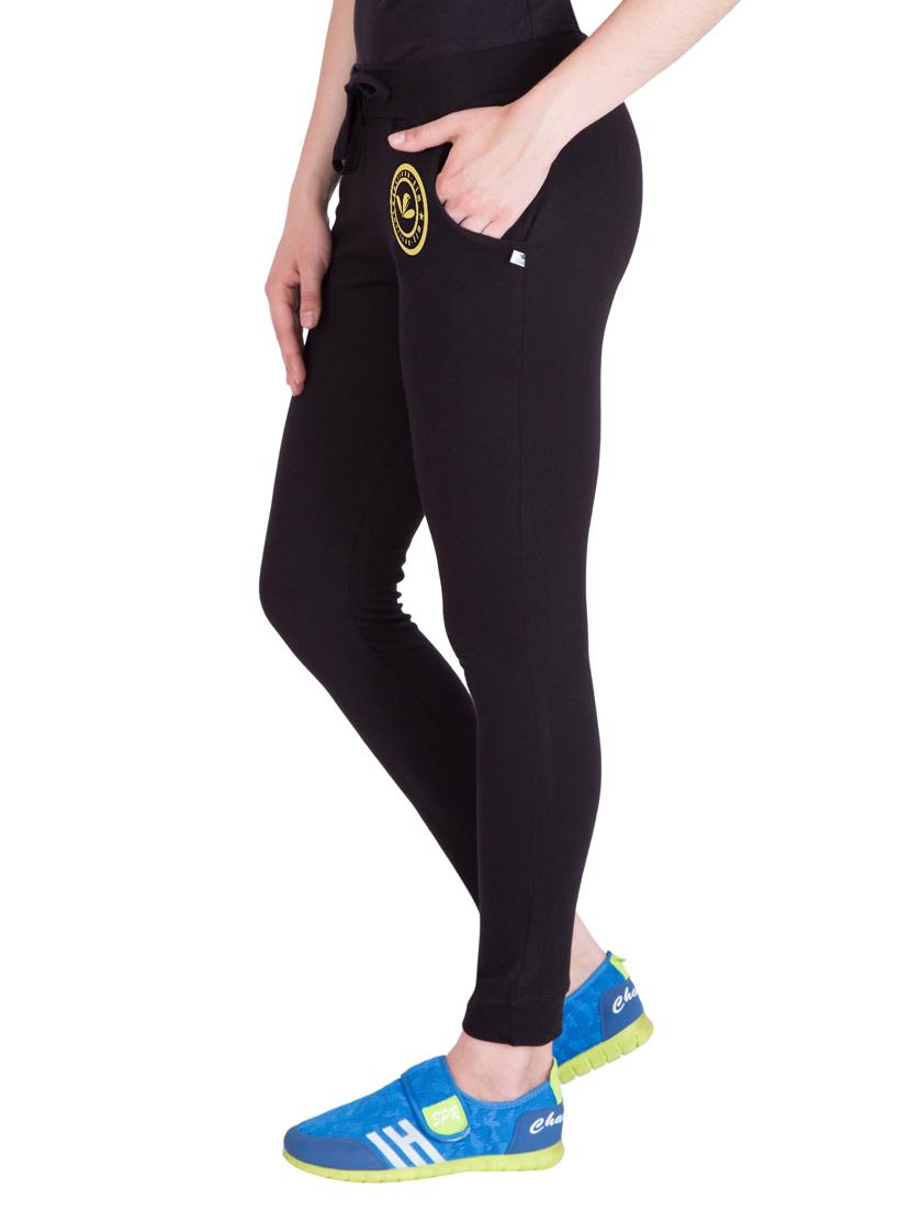black cotton track pants - 14432410 - Zoom Image - 2