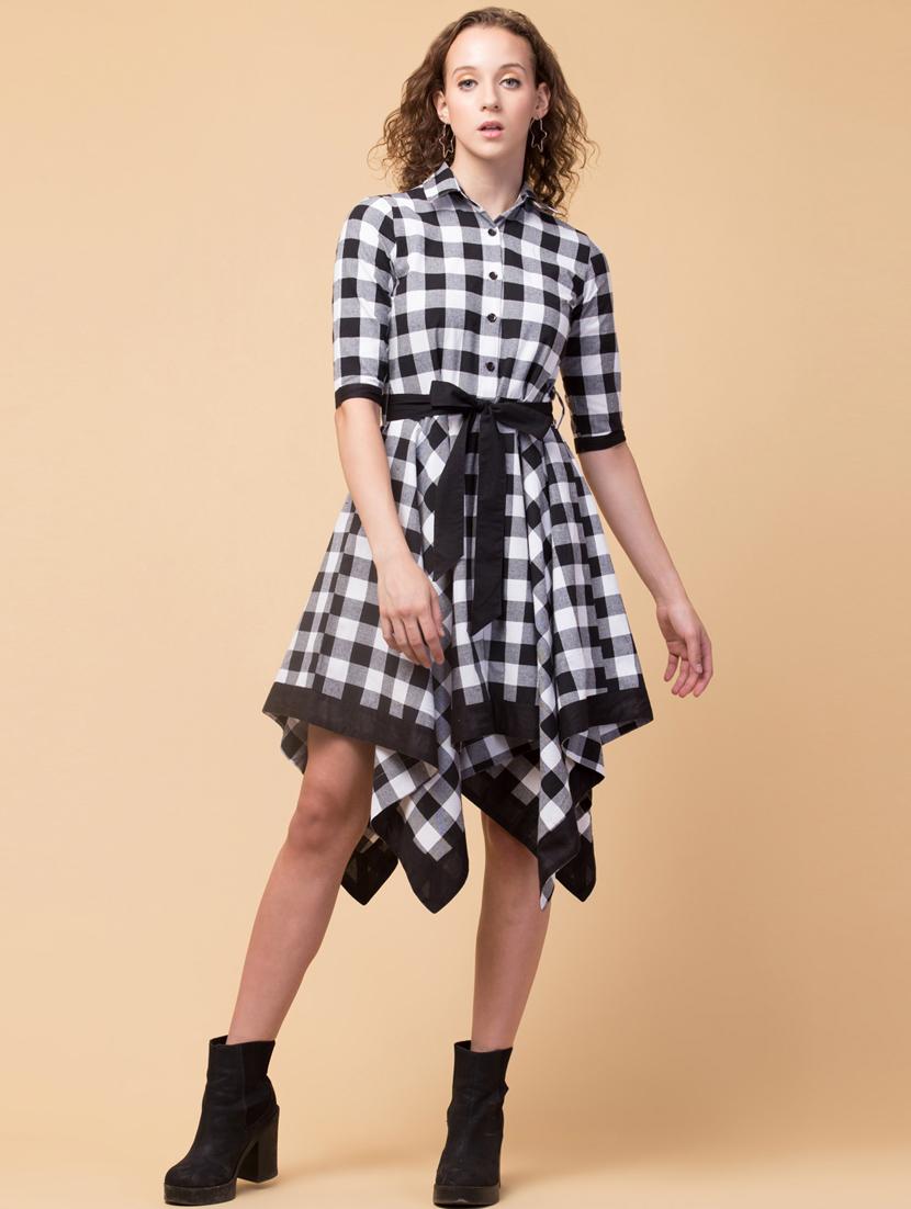 women's asymmetric color block dress