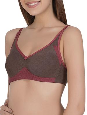 brown cotton tshirt bra - 14432806 - Standard Image - 2