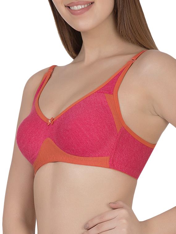 pink cotton bra - 14432807 - Zoom Image - 2