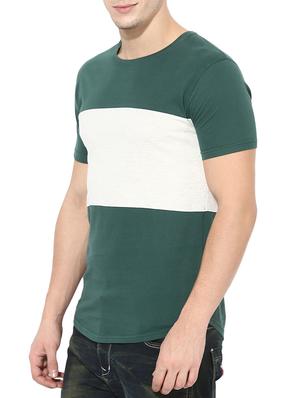 green cotton color block t-shirt - 14433267 - Standard Image - 2
