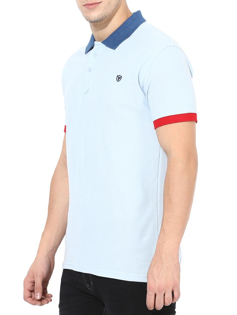 light blue cotton t-shirt - 14433277 - Zoom Image - 2