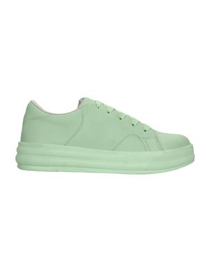 green faux leather laceup sneakers - 14434323 - Standard Image - 2