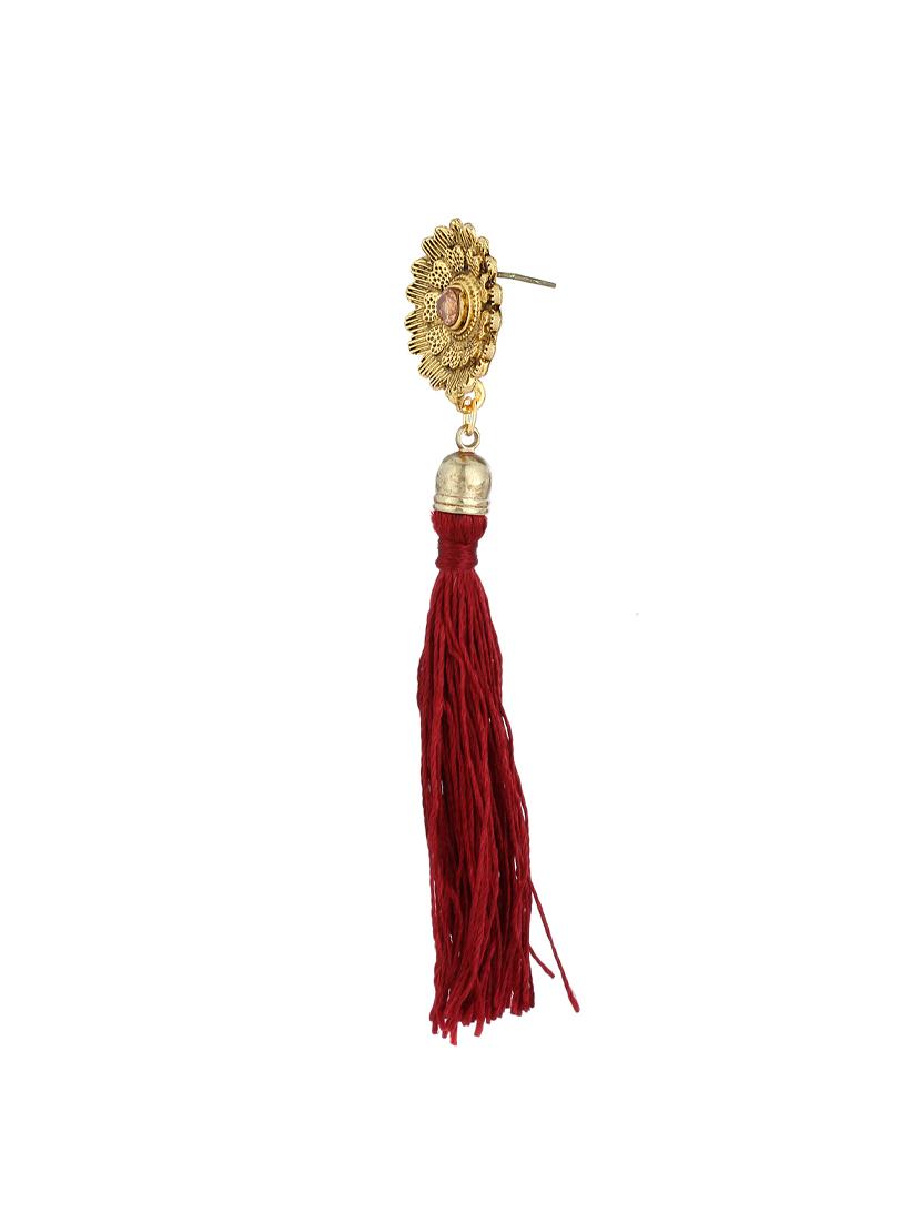 resham thread drop earrings - 14434907 - Zoom Image - 2