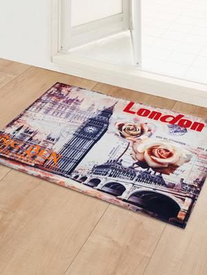 Story@Home Designer Big Ban Roses Cotton Blend Doormat - 16"x24", Multicolour - 14435150 - Standard Image - 2