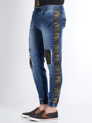 navy blue denim jogger - 14435613 - Standard Image - 2