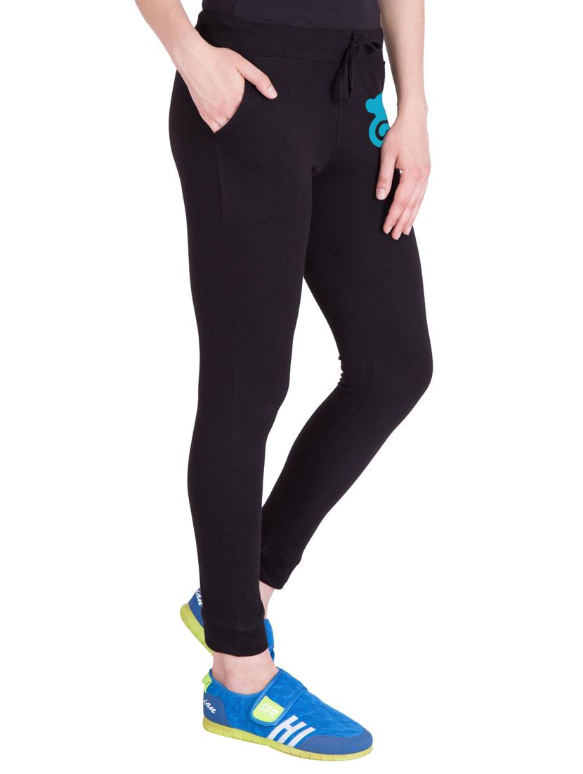 black cotton track pants - 14436750 - Zoom Image - 2