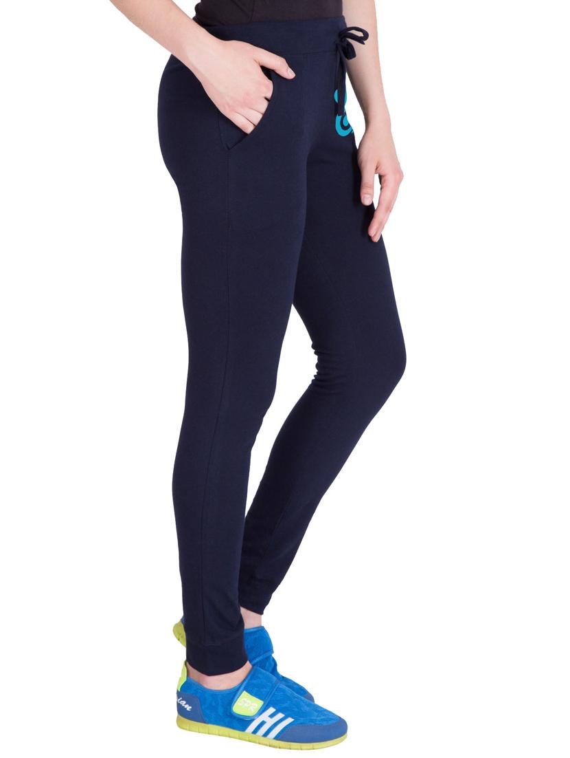 navy blue cotton track pants - 14436760 - Zoom Image - 2