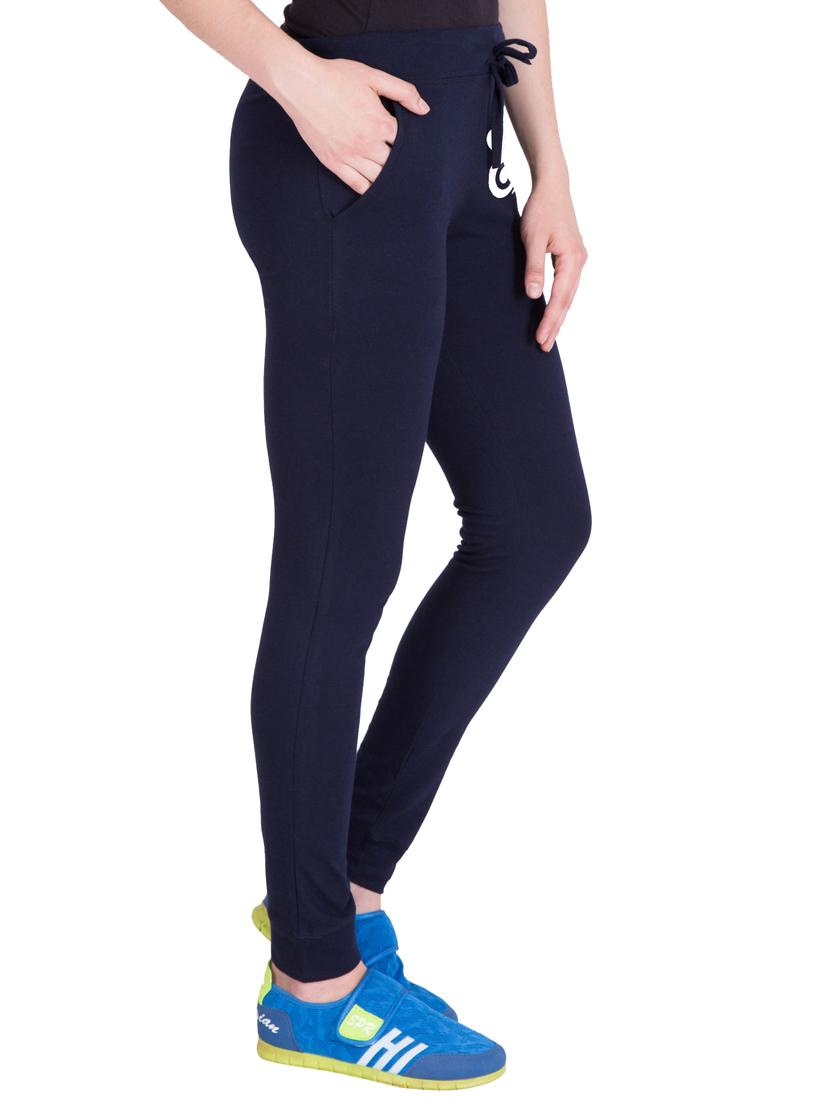 navy blue cotton track pants - 14436761 - Zoom Image - 2