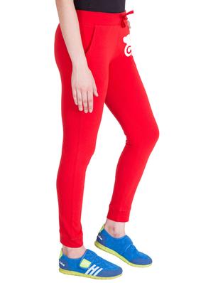 red cotton track pants - 14436790 - Standard Image - 2