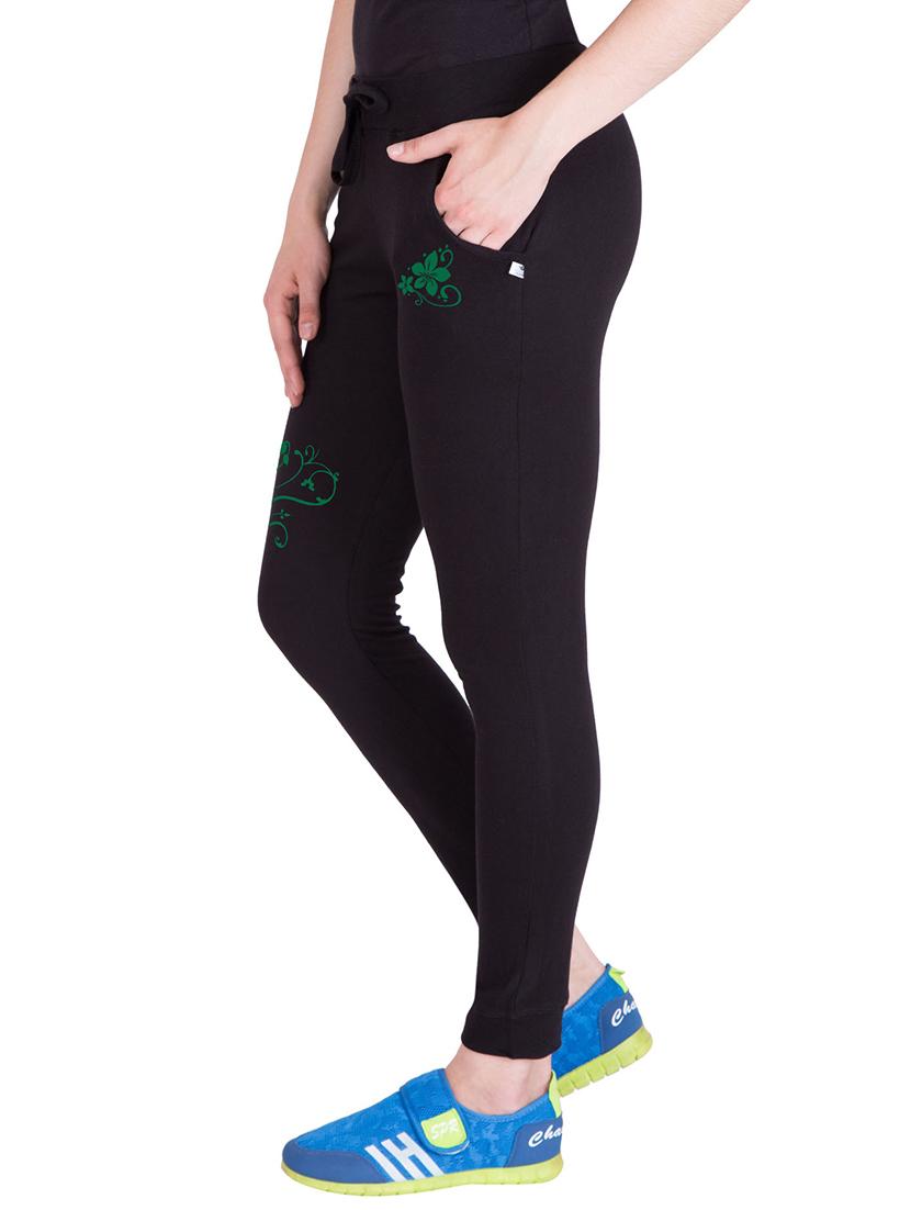 black cotton track pants - 14439045 - Zoom Image - 2