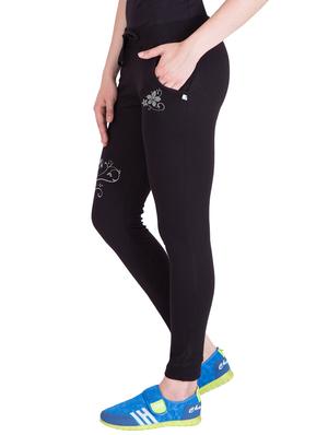 black cotton track pants - 14439046 - Standard Image - 2