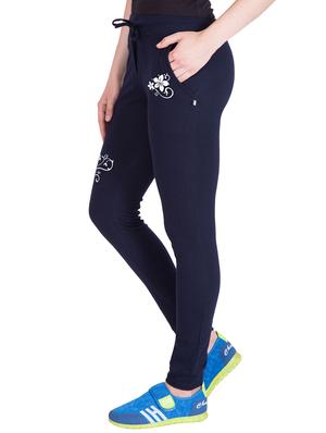 navy blue cotton track pants - 14439078 - Standard Image - 2