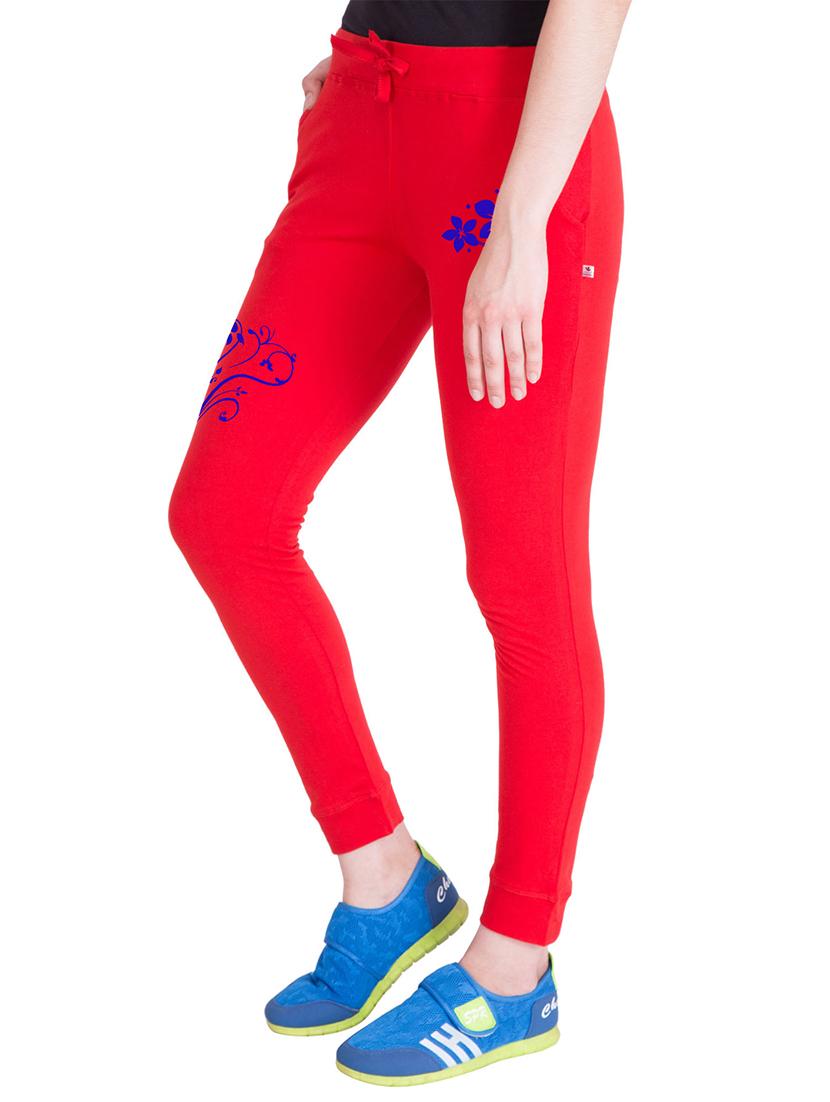 red cotton track pants - 14439081 - Zoom Image - 2