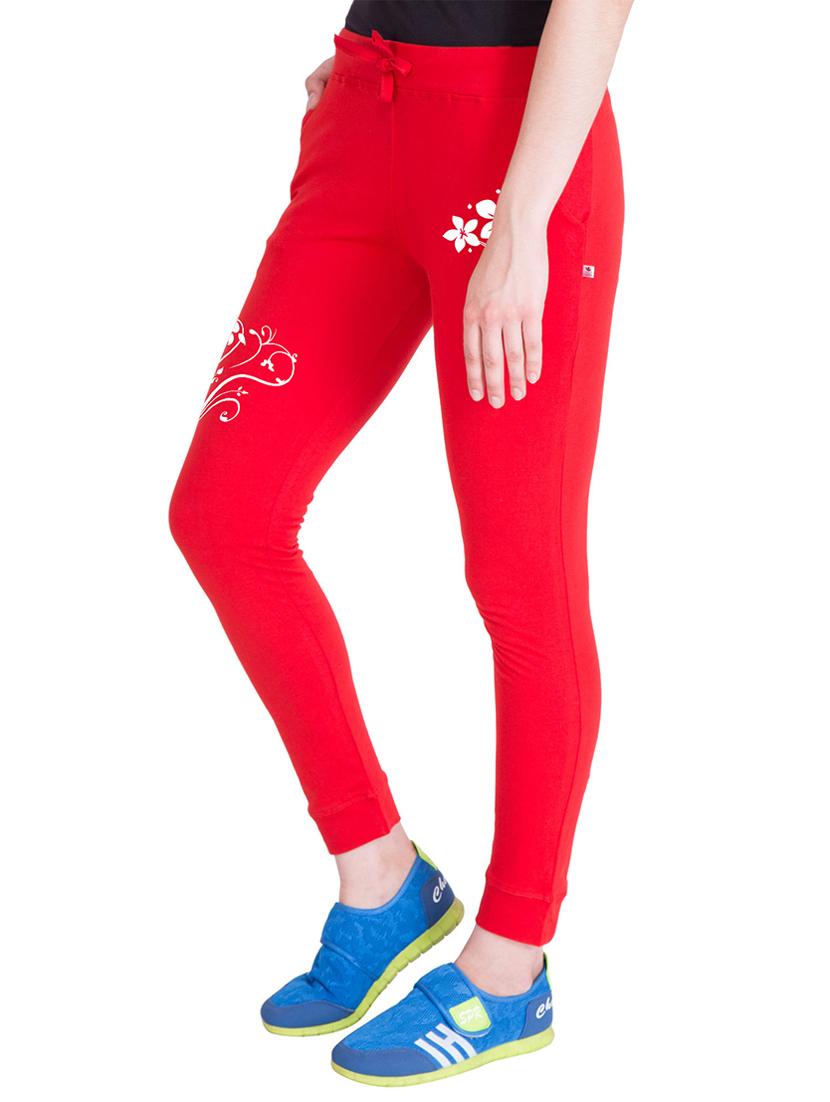 red cotton track pants - 14439086 - Zoom Image - 2