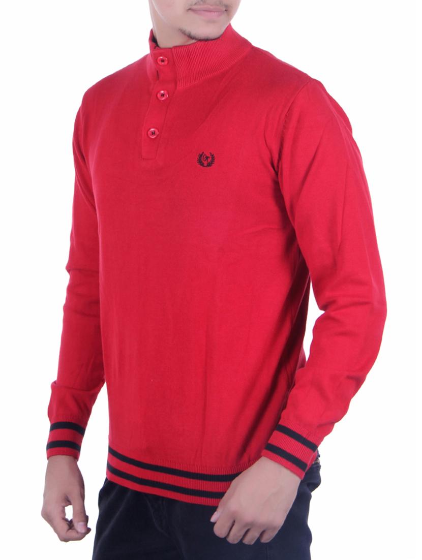red cotton pullover - 14442197 - Zoom Image - 2