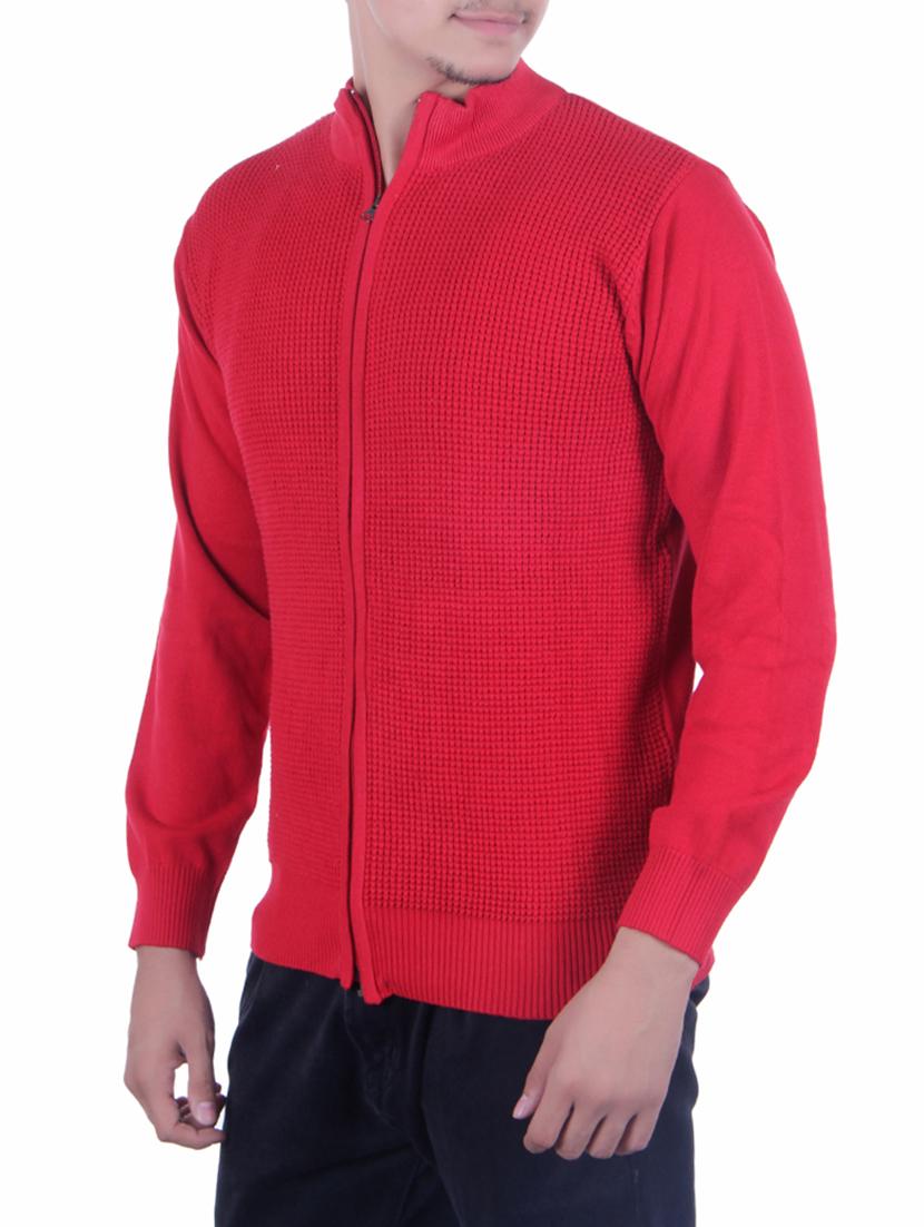 red cotton pullover - 14442204 - Zoom Image - 2
