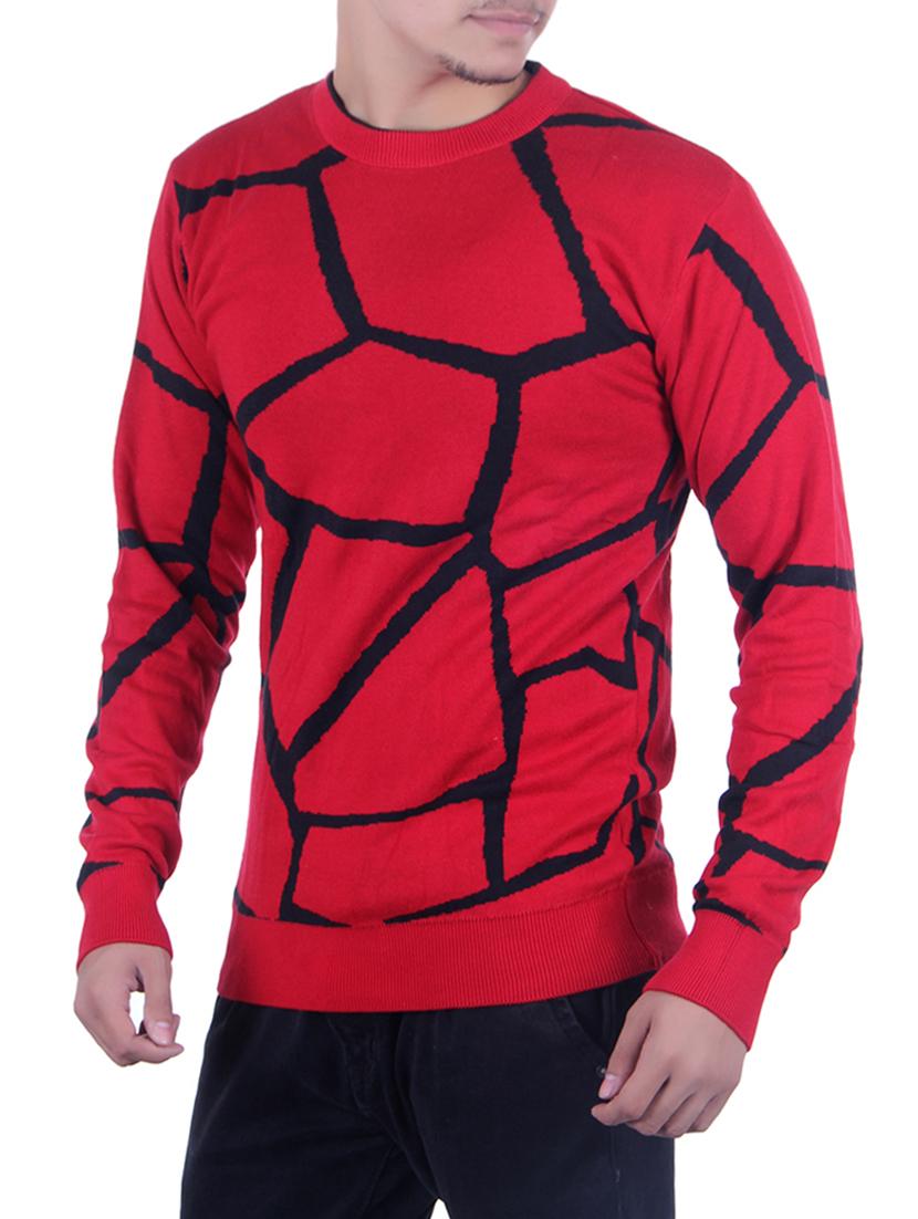 red cotton pullover - 14442209 - Zoom Image - 2