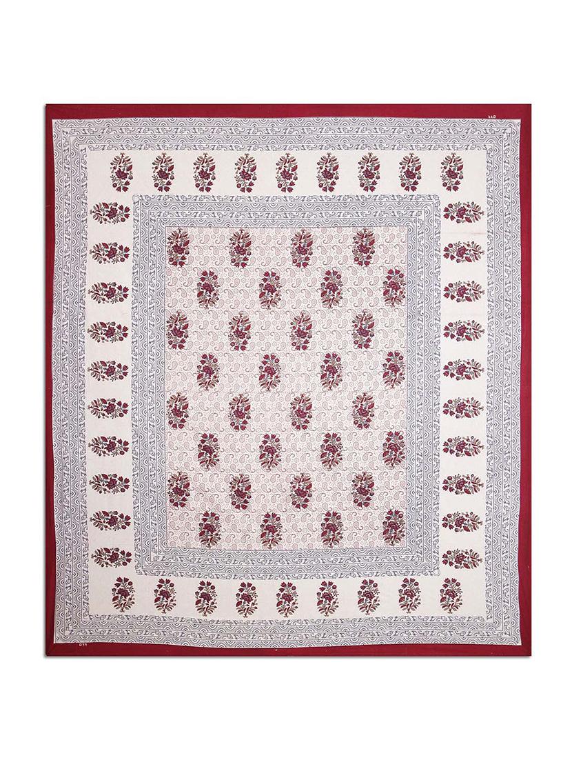 pure cotton rajasthani traditional double bed sheet with 2 pillow covers - 14446384 - Zoom Image - 2