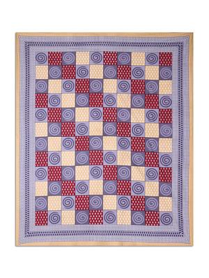 Pure Cotton Rajasthani Traditional Double Bed Sheet With 2 Pillow Covers - 14446572 - Standard Image - 2