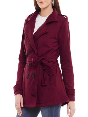 purple fleece trench coat - 14447373 - Standard Image - 2