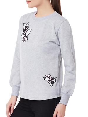 crew neck applique sweatshirt - 14447668 - Standard Image - 2