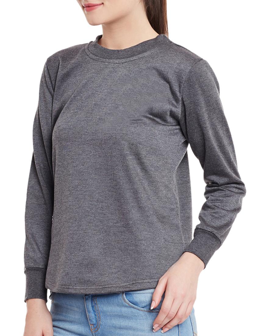 crew neck long sleeved sweatshirt - 14447672 - Zoom Image - 2