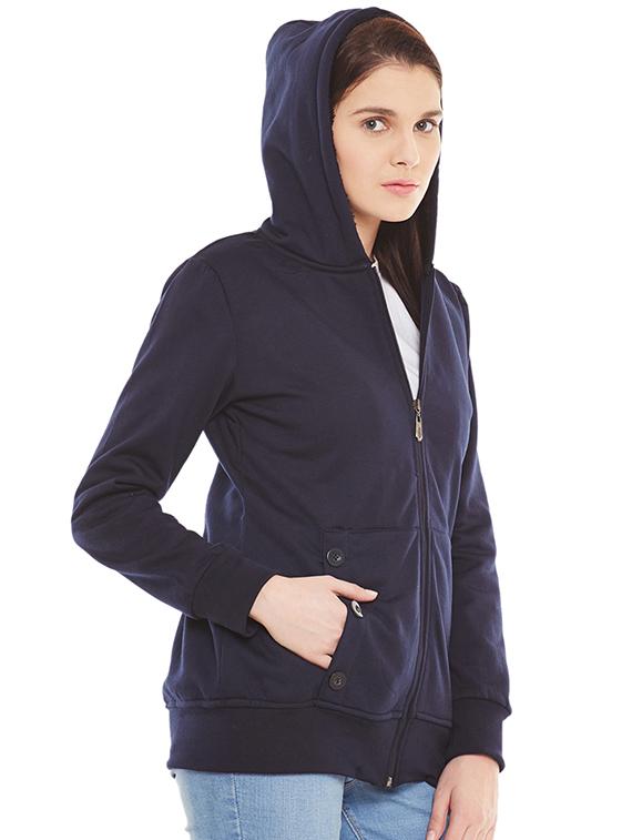 navy blue fleece soft shell jacket - 14448577 - Zoom Image - 2