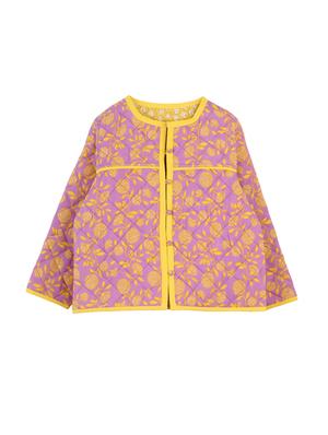 purple cotton quilted reversible jacket - 14450263 - Standard Image - 2