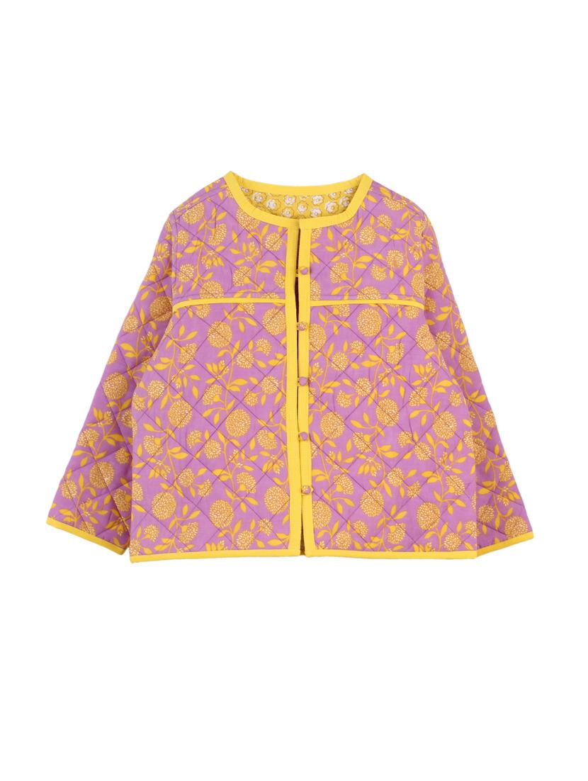 purple cotton quilted reversible jacket - 14450263 - Zoom Image - 2