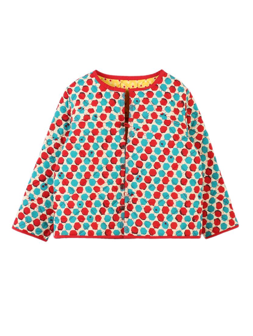 red cotton quilted reversible jacket - 14450265 - Zoom Image - 2