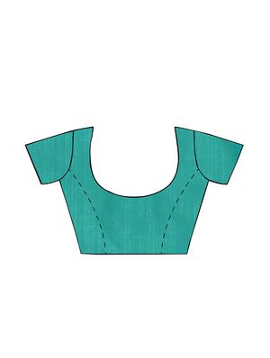 The Chennai Silks green tussar saree with blouse - 14454376 - Standard Image - 2