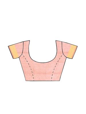 The Chennai Silks peach banarasi saree with blouse - 14454379 - Standard Image - 2