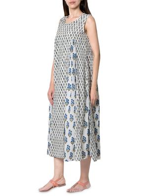 pink lemon blue cotton a-line gown - 14455788 - Standard Image - 2