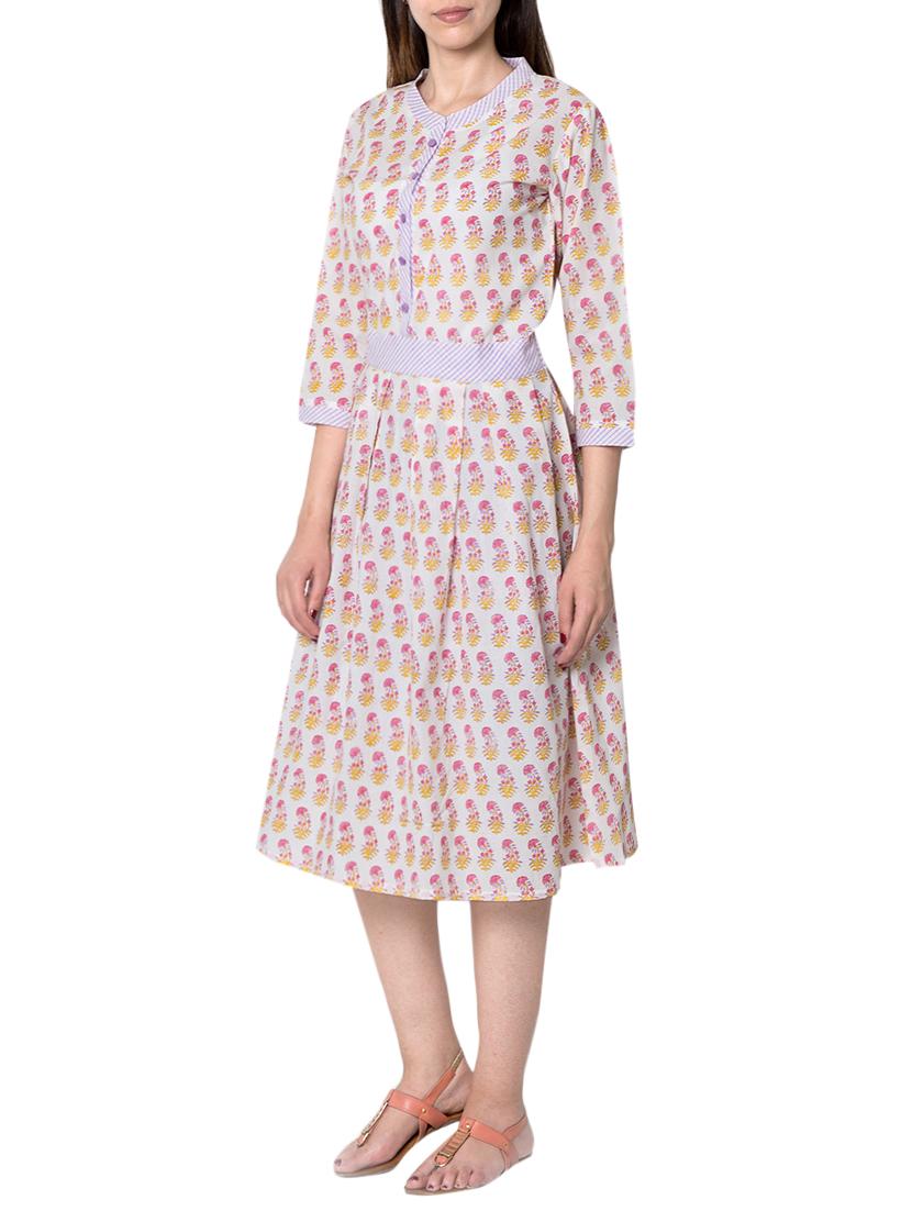 white cotton a line dress - 14455790 - Zoom Image - 2