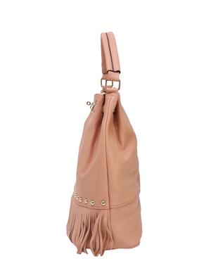 pink leatherette hobo handbag - 14456729 - Standard Image - 5