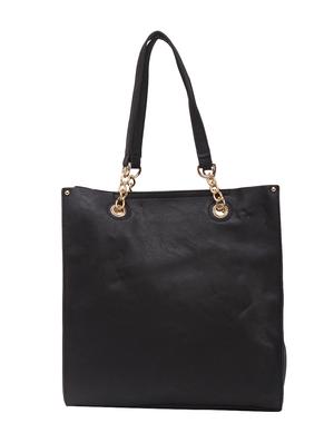 black leatherette (pu) combo handbag - 14456799 - Standard Image - 2