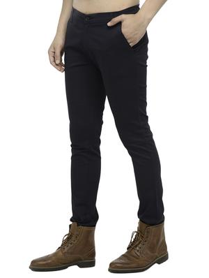navy blue cotton chinos casual trousers - 14457191 - Standard Image - 2