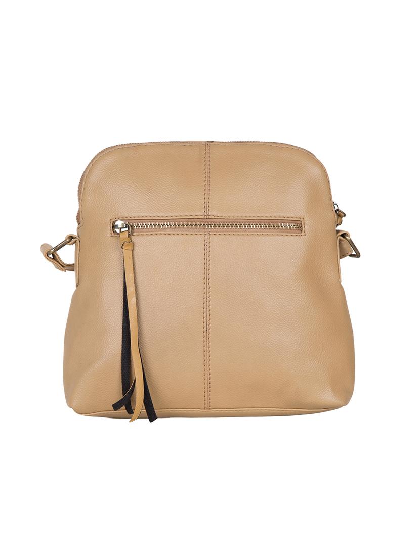 beige leatherette (pu) regular sling bag - 14457323 - Zoom Image - 2