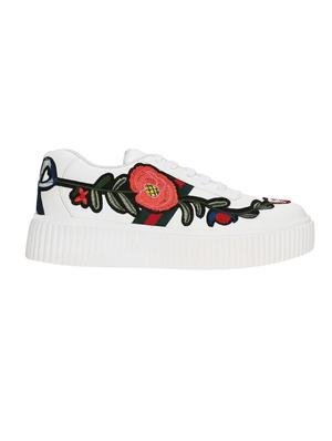white faux leather plimsolls sneakers - 14457872 - Standard Image - 2
