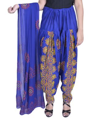blue dupatta salwar set - 14459260 - Standard Image - 2