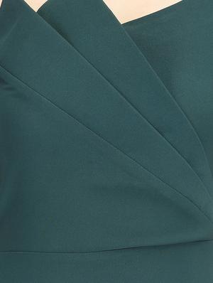 Green single shoulder sheath dress - 14459870 - Standard Image - 5