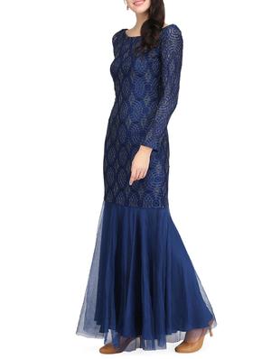 Navy blue net dress - 14459914 - Standard Image - 2