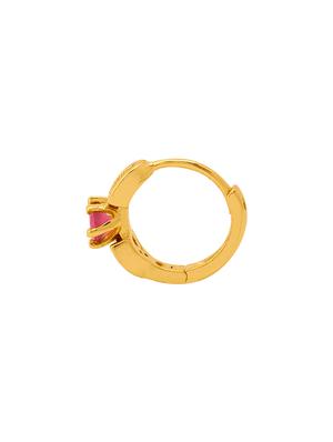 gold brass hoop earring - 14460452 - Standard Image - 2