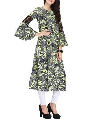 blue georgette straight kurta - 14461890 - Standard Image - 2