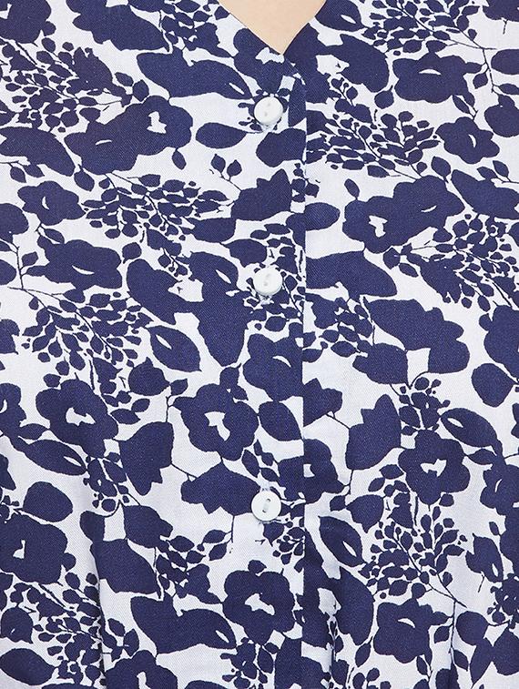 navy blue printed dress - 14462523 - Zoom Image - 5